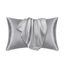 (Light grey) Silk Pillowcase 2 Pack, 100% Mulberry Silk Pillowcase For Hair And Skin,thread Count Silk Pillow-lian