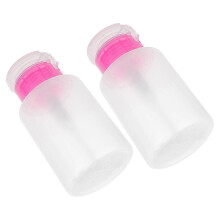 Refillable Nail Polish Remover Pump Bottle for Manicure Use 2Pcs Pink!xx2