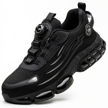 (Black, 11.5) Men'S Lightweight Breathable Low-Top Construction Work Shoes - All-Terrain Traction Tread, Cushioned EVA Insole & Arch