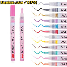 (12 colors/set) nail Art Markers | Quick-Dry, 3D Precision Art Design, Ergonomic Plastic, Smooth Application, Durable for Home and
