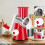 (Red) Manual Rotary Vegetable Cutter & Shredder , Featuring Blade Storage & Replaceable Accessories - Heavy-Duty Plastic 1