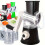 (Black) Manual Rotary Vegetable Cutter & Shredder , Featuring Blade Storage & Replaceable Accessories - Heavy-Duty Plastic 3