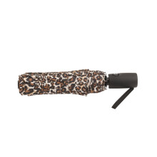 (Big Leopard Print) 1pc Automatic Open/Close Windproof Travel Umbrella - Compact Folding Design, 8-Rib Sturdy Frame, Gradient Color