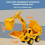 Inertia Engineering Vehicle Simulation Multi-Function Excavator, Bulldozer, Dump Truck, Three-in-One Toy 5
