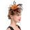 Women's gold flower feather fascinator hat 4