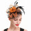 Women's gold flower feather fascinator hat 5
