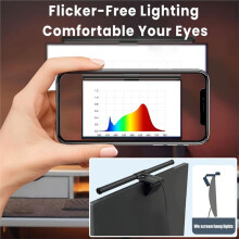 LED-Monitorleuchte, Dimmbar, Augenschonend, Tischleuchte für Arbeit, Spiele, Lernen, Lesen - für Optimale Atmosphäre