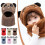 Cute Childrens Cartoon Scarf Hat Two Piece Set 1