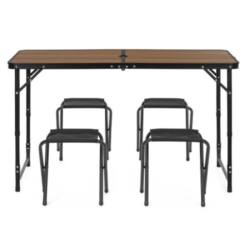 Ensemble camping pliant - SPRINGOS - CS0180 - format valisette - 4 chaises - table réglable 3 hauteurs 1