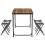 Ensemble camping pliant - SPRINGOS - CS0180 - format valisette - 4 chaises - table réglable 3 hauteurs 3