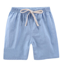 Kids linen shorts light blue elastic waist size 8-10