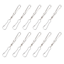 Gładkie, obrotowe haki z podwójnym klipsem do wiatrowskazów 10 szt.