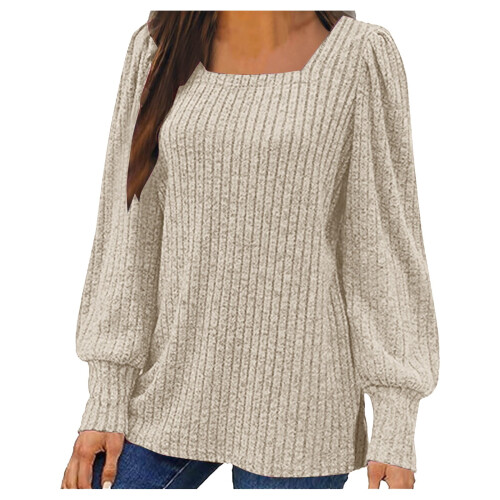 Lenago women's pullover sweater plus size long sleeve solid