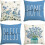 Μαξιλαροθήκη Forget Me Not Blue Throw 18x18 ιντσών, σετ 4 τεμαχίων 1