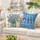 Μαξιλαροθήκη Forget Me Not Blue Throw 18x18 ιντσών, σετ 4 τεμαχίων 4