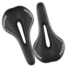 (White And Yellow) Comfortable Bicycle Seat Saddle Breathable Soft Bike Seat Cushion With Central Relief Zone for Road