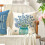 Μαξιλαροθήκη Forget Me Not Blue Throw 18x18 ιντσών, σετ 4 τεμαχίων 5