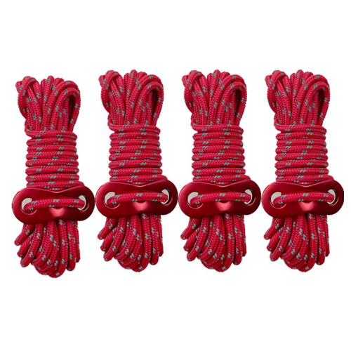 Campingtouw van reflecterend nylon, 3,5 mm, 8 knopen 1