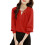 Women's Round Neck Long Sleeve Solid Pleated Tunic Blouse 2