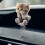 Acryl Shy Kitty bobblehead autodashboardversiering 4
