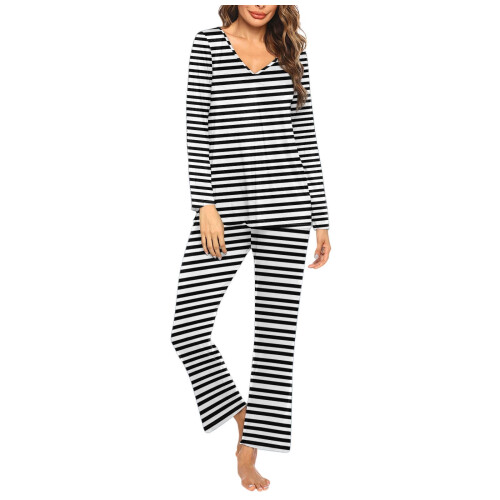 Women's long sleeve pajama set 2-piece jogger 1