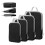 (Onesize, Black) Travel Storage Bag Set 4PCS - Lightweight Organizer with Mesh Panels 1