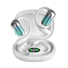 (Q16S White) Open Ear Wireless Earbuds - AI Noise Cancellation & 60H Playtime Bluetooth