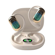 (Q16S Nude) Open Ear Wireless Earbuds - AI Noise Cancellation & 60H Playtime Bluetooth