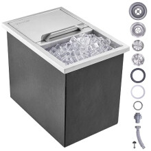 VEVOR Stainless Steel Ice Bin Cooler 18 x12 x 14.5