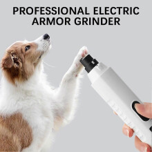 (blue) Electric Dog Nail Grinder with LED Light Quiet, High-Speed Rechargeable Pet Nail Trimmer with LCD Display for Stress-Free Grooming at Home