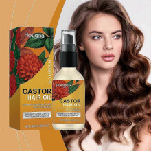 Hoegoa Castor Hair Care Essential Oil Daily Gentle Care Hair Nourishing Hair Follicles Soft Hydrating Hair Care Essential Oil