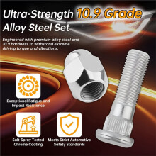 10pcs M12 X 1.25 Wheel Lug Stud and Nuts 28365FE001 28171AJ000 10.9 Grade for 60 Degree Tapered
