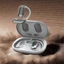 (Q16 Black) Open Ear Wireless Earbuds - AI Noise Cancellation & 60H Playtime Bluetooth