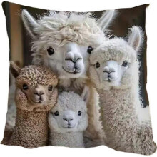 (1pcs, 2) Alpaca Pillow Case 45x45cm - Short Plush Sofa Cushion Cover - Home Decor