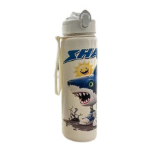 (700ml, White shark) Mythical Beast Straw Cup - BPA Free, 700ml, Mountain Sea经