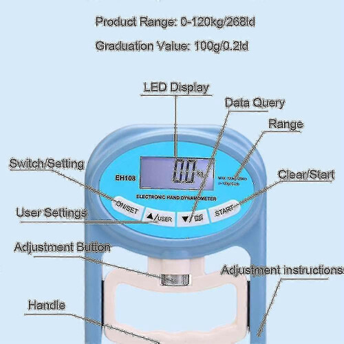 2026 Handheld 120kg Digital Dynamometer Grip Strength Meter Automatically Captures Electronic Grip Streng 1