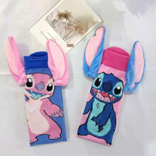 (1pair, Pink) Anime Crew Socks for Men Women - Stitch Mid Calf Socks Casual Unisex
