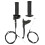Kit cavi leva acceleratore/freno nero opaco 7/8 pollici 6