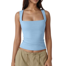 Effen tanktop met strik in de nek XXL