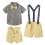 Pojkar sommarkostymset beige 3-delat 1