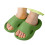 Children's flip flops green solid color open toe water 4