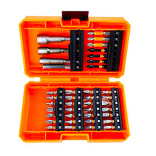 Set de biți de burghiu cu impact, 39 de bucăți, pentru șurubelniță, pentru înșurubare și găurire în lemn, metal, ciment, cu cutie de
