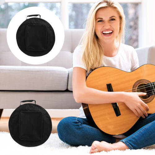 Bolsa retangular preta para baquetas de percussão, 15,7 x 15,7 x 7,1 polegadas. 2