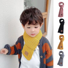 Écharpe tricotée d'hiver pour enfants, chauffe-cou chaud pour les tout-petits