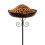 Iron Bird Bath Outdoor Water Bowl Leaf Design 81cm 6
