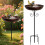 Iron Bird Bath Outdoor Water Bowl Leaf Design 81cm 7