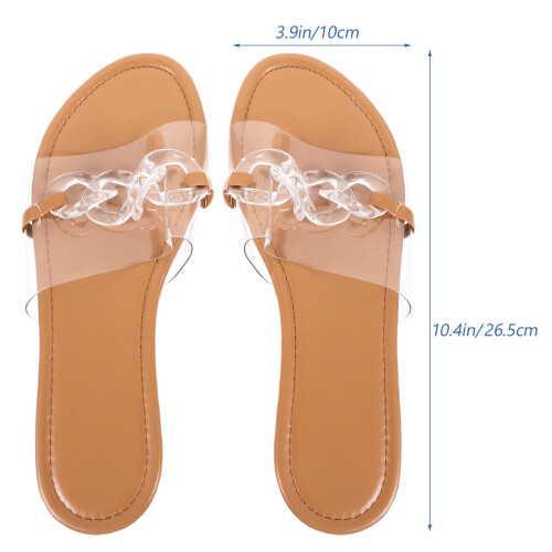 Sandali estivi da donna piatti, eleganti e trasparenti 1