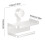White Suction Cup Bathroom Organizer Two-Tier 1 Pack 3
