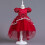 Vestido de princesa sem mangas para meninas com laço e renda1 2