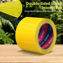 (1pcs, 5cm x10m) Yellow Sticky Insect Tape 5cm x 10m UV Resistant Pest Control for Greenhouse and Plants